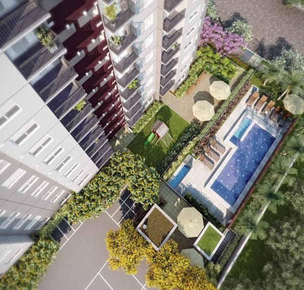 Even Vila Nova Ipiranga Vista aérea da fachada e área de lazer